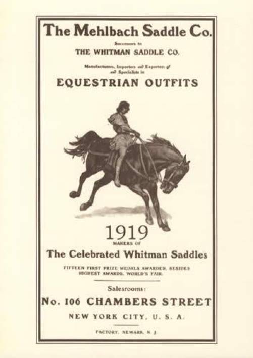 The Mehlbach Saddle Co Equestrian Outfits 1919