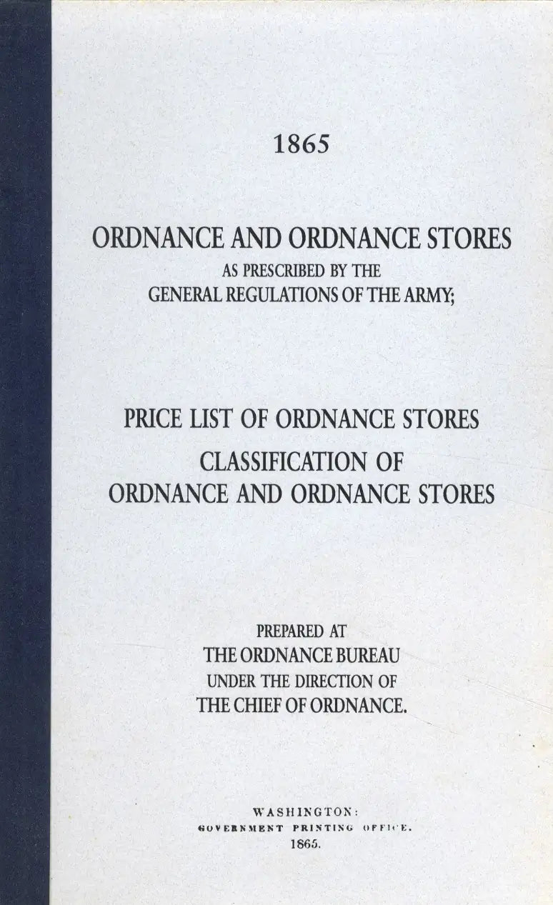 Price List of Ordnance and Ordnance Stores (1865)