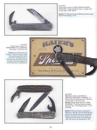 Beer Advertising - Knives, Letter Openers, Ice Picks, Cigar Cutters & More by Donald Bull