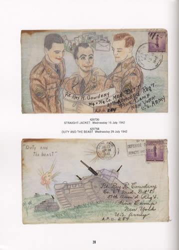 World War II Envelope Art of Cecile Cowdery (War Art - Folk Artist) by Robin Berg