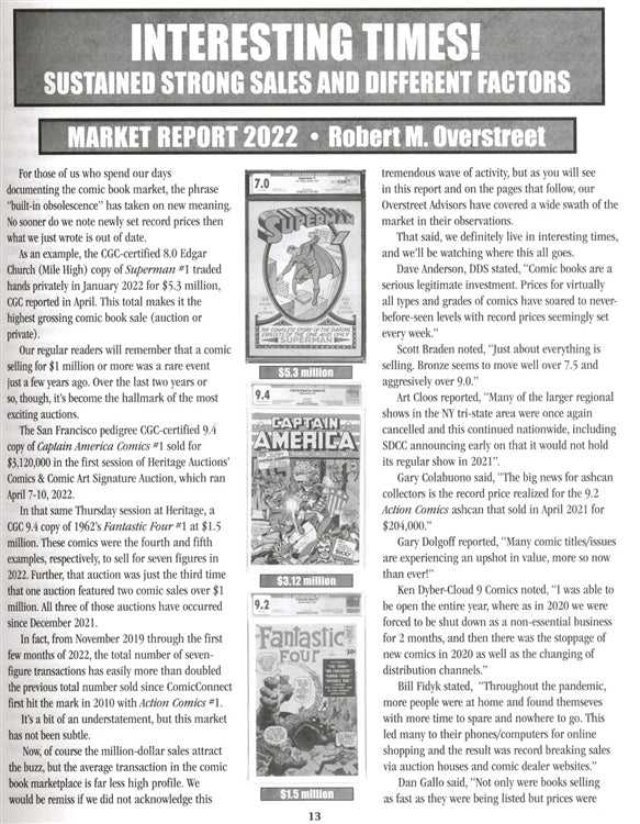 The BIG BIG Overstreet Comic Book Price Guide #52 by Robert Overstreet