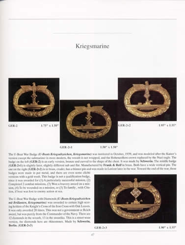 Submarine Badges and Insignia of The World, An Illustrated Reference for Collectors by Pete Prichard