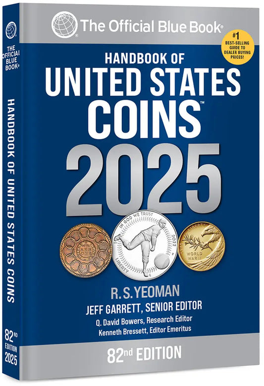 2025 Official Blue Book of US Coins, 82nd Edition (Softcover) by RS Yeoman