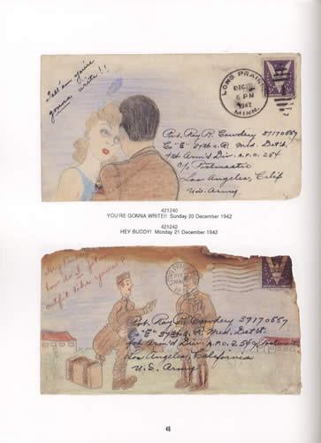 World War II Envelope Art of Cecile Cowdery (War Art - Folk Artist) by Robin Berg