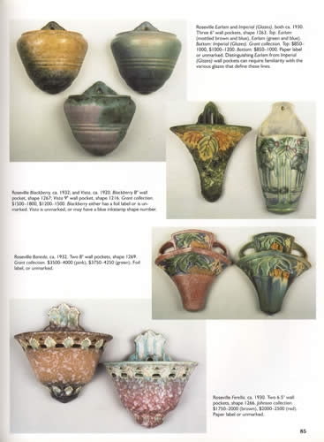 American Art Pottery Wall Pockets by Mark Bassett