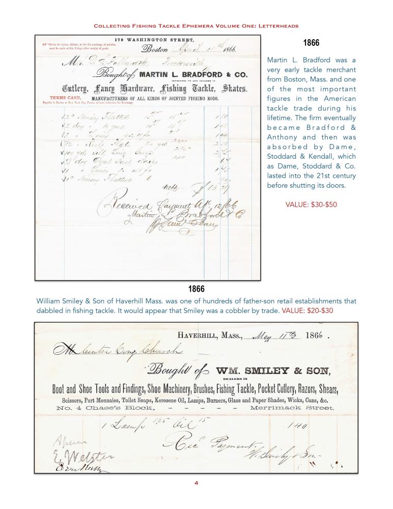 Collecting Fishing Tackle Ephemera, Vol 1: Letterheads, Billheads & Receipts