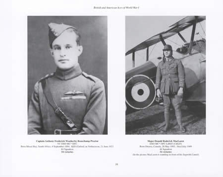 British & American Aces of World War I: The Pictorial Record by Norman Franks