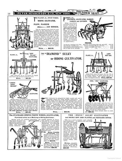 Turn-of-the-Century Farm Tools & Implements Peter Henderson & Co. (Catalog Reprint)