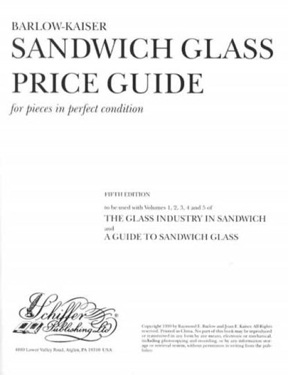 Sandwich Glass Price Guide by Barlow & Kaiser