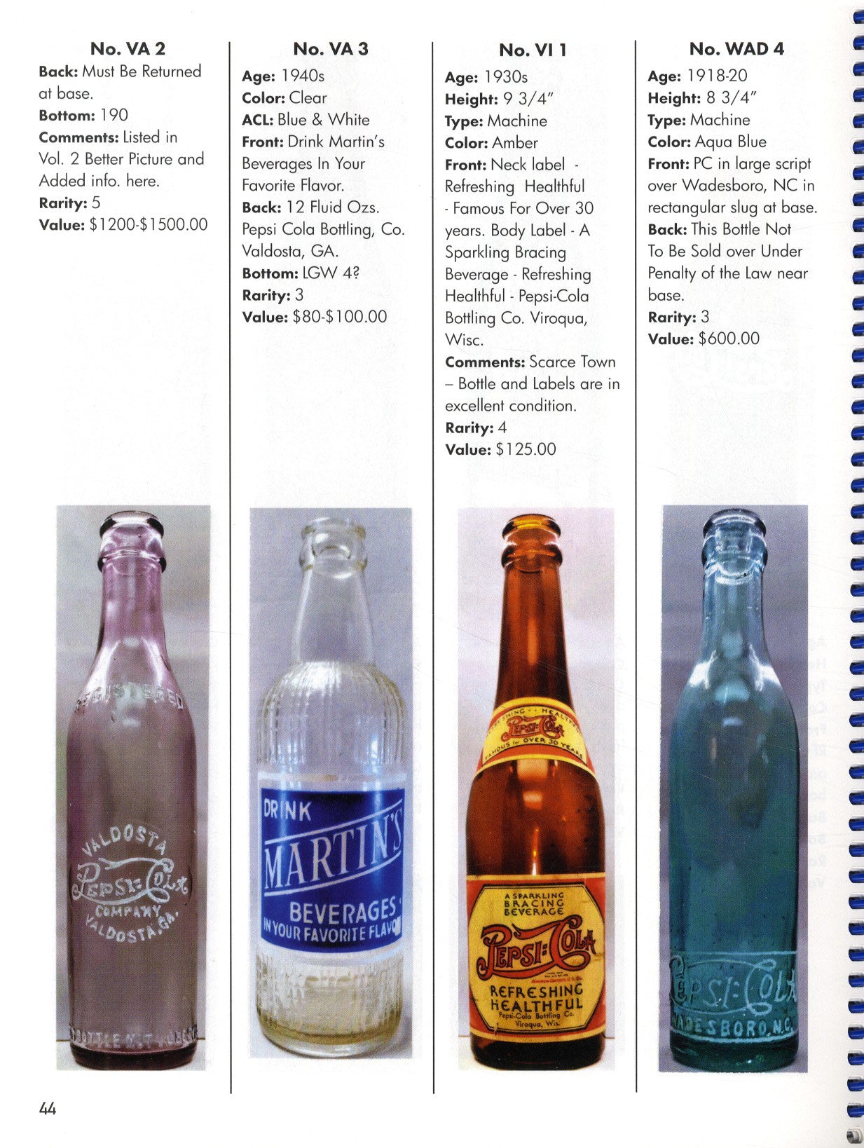 Pepsi Cola Bottles Collector's Guide 3 Book Set by James Ayers