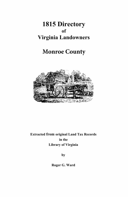 1815 Directory of Virginia Landowners: Monroe County, Virginia