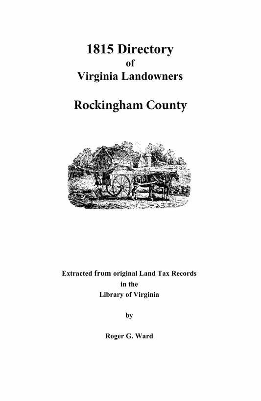 1815 Directory of Virginia Landowners: Rockingham County, Virginia