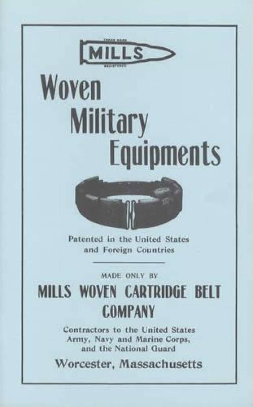 Mills Woven Military Equipments: Mills Woven Cartridge Belt Company (Blue)