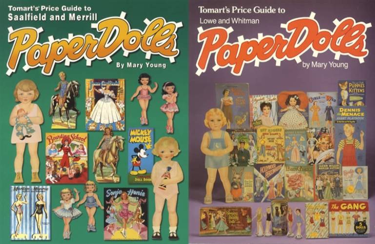 2 BOOK SET: Tomart's Price Guides to Saalfield & Merrill and Lowe & Whitman Paper Dolls by Mary Young