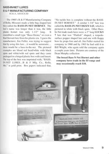 The Encyclopedia of Old Fishing Lures Made in North America, Volume 2: B-Bo by Robert A. Slade