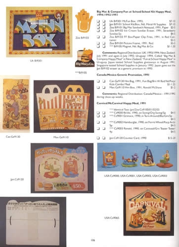 McDonald's Happy Meal Toys Around the World: 1975-1995 by Terry & Joyce Losonsky