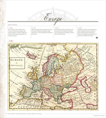 The Family Tree Historical Maps Book: Europe: A Country-by-Country Atlas of European History 1700s-1900s by Allison Dolan