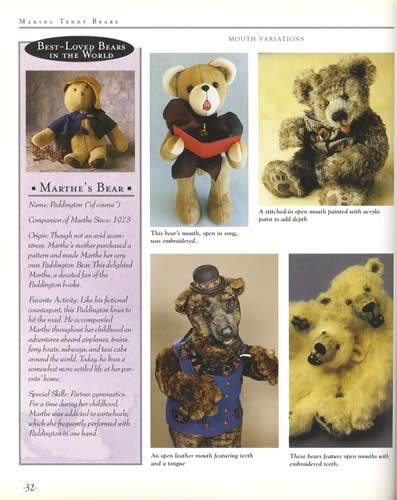 Making Teddy Bears: Projects, Patterns, History, Lore by Paige Gilchrist