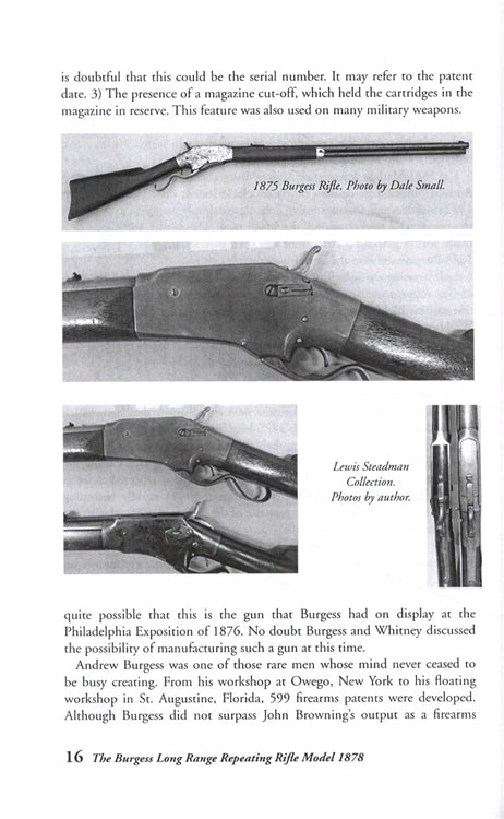 The Burgess Long Range Repeating Rifle Model 1878 and Other Related Stories by Dale Olson
