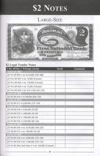 Check List and Record Book of United States Paper Money, New Edition