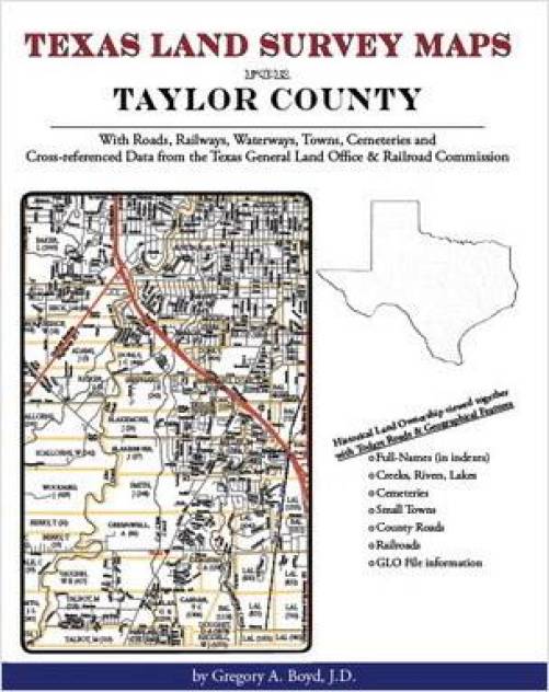 Texas Land Survey Maps for Taylor County, Texas Collector Bookstore