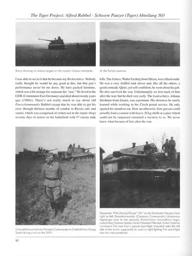 The Tiger Project: Germany's World War II Tiger Tank Crews, Book One: Alfred Rubbel by Dale Richard Ritter