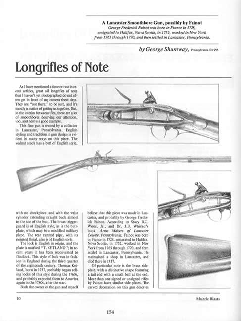 Longrifle Articles Published in Muzzle Blasts 1965-2001, Vol 1 by George Shumway