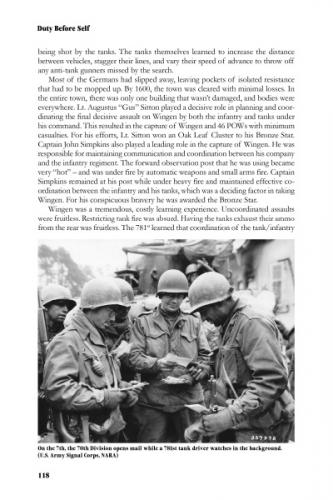 Duty Before Self: The Story of the 781st Tank Battalion in WWII by John Mitzel