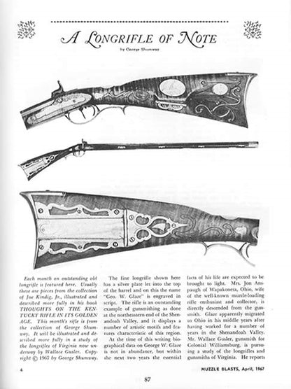 Longrifle Articles Published in Muzzle Blasts 1965-2001, Vol 2 by George Shumway