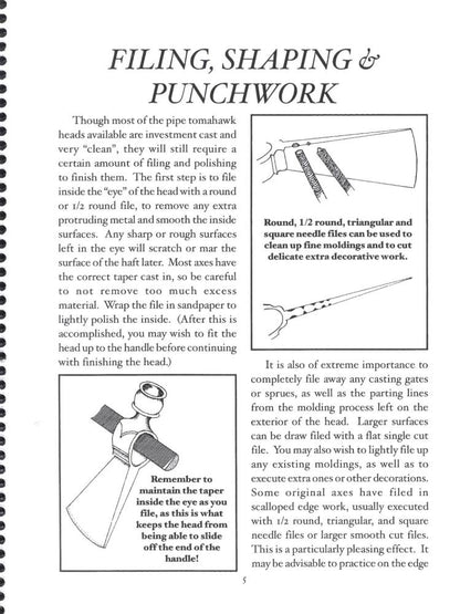 Instructions & Hints For Assembling Pipe Tomahawks by Gerald & Alan Gutchess