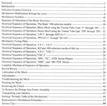 Seeburg Mechanism Guide + Microlog Jukebox Troubleshooting Guide