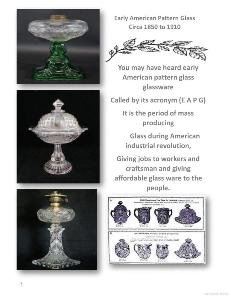 Knowledge of Pressed Ware: Trademarks, Labels, and Logos on USA Glass Companies by George Huemmer