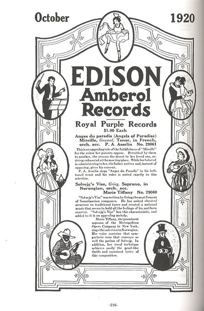 2 BOOK SET: Edison Blue Amberol Recordings 1912-1914 AND 1915-1929 by Ronald Dethlefson (Record Cylinders)