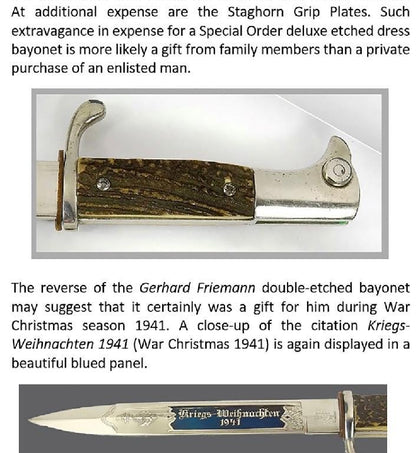 ADDENDUM to German Etched Dress Bayonets (Extra-Seitengewehre) 1933-1945 by Wayne H. Techet