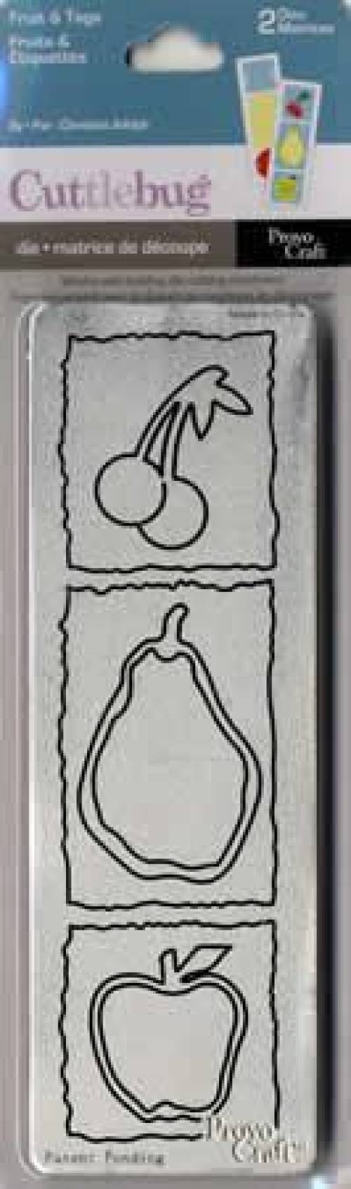 Cuttlebug - 2 Dies - Fruit & Tags