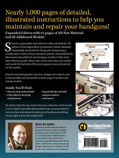 Gun Digest Book of Automatic Pistols Assembly / Disassembly, 7th Ed by Kevin Muramatsu