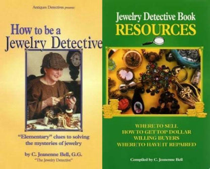 2 BOOK SET: How to be a Jewelry Detective & Jewelry Detective Resources by Jeanenne Bell