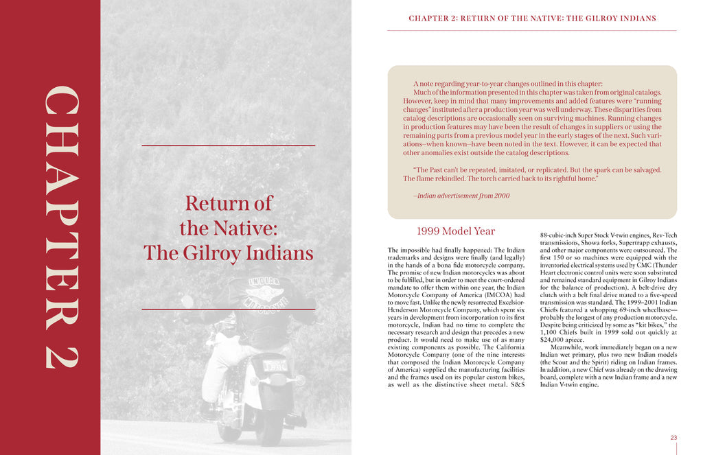 Gilroy Indians: The Indian Motorcycle Company of America, 1999-2003
