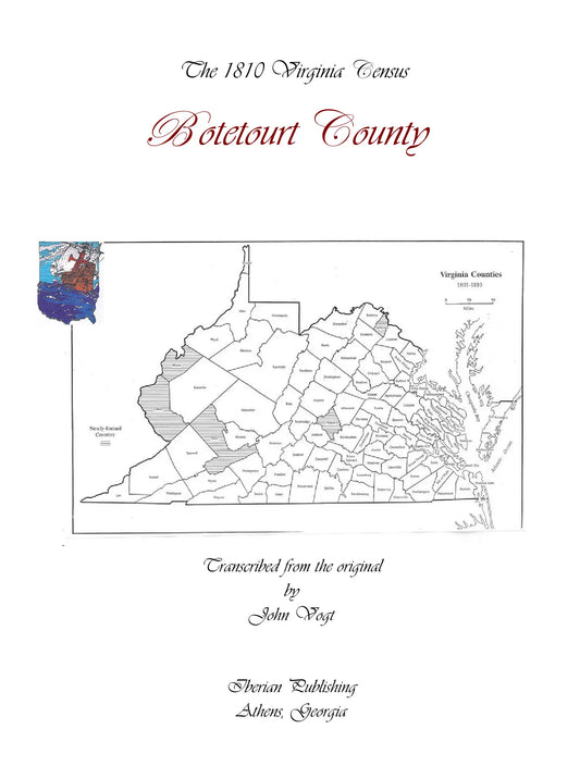 Botetourt County, Virginia 1810 Census by John Vogt
