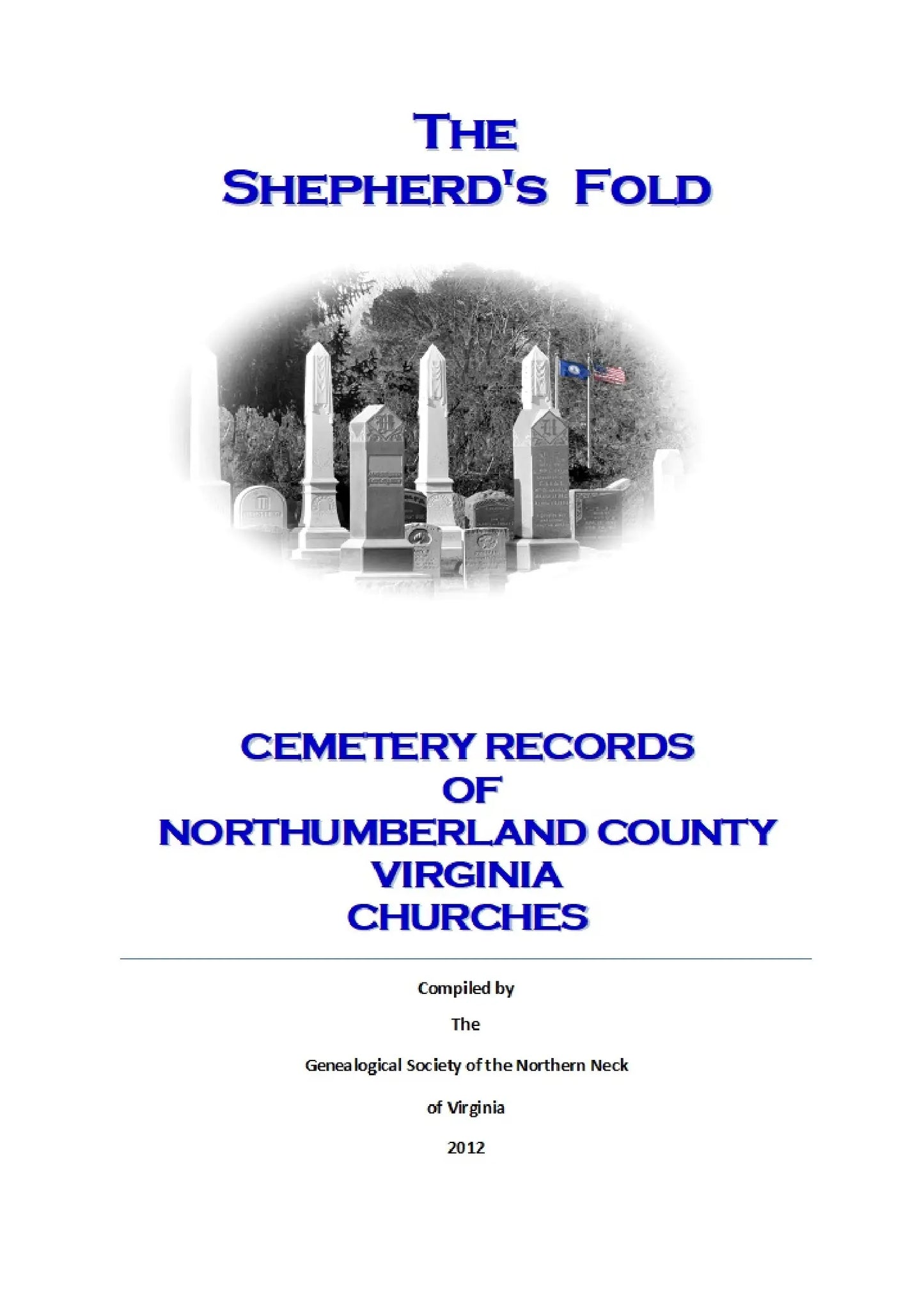 The Shepherd's Fold: Cemetery Records of Northumberland County, Virginia Churches