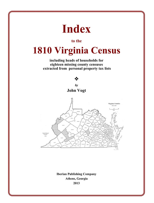 Index to the 1810 Virginia Census by John Vogt