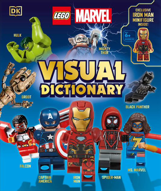 Lego Marvel Visual Dictionary with Exclusive Iron Man Minifigure