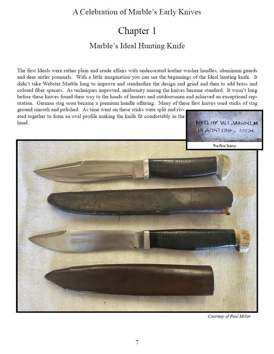 A Celebration of Marble's Early Knives by Michael Silvey
