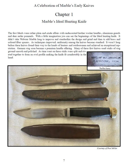 A Celebration of Marble's Early Knives by Michael Silvey